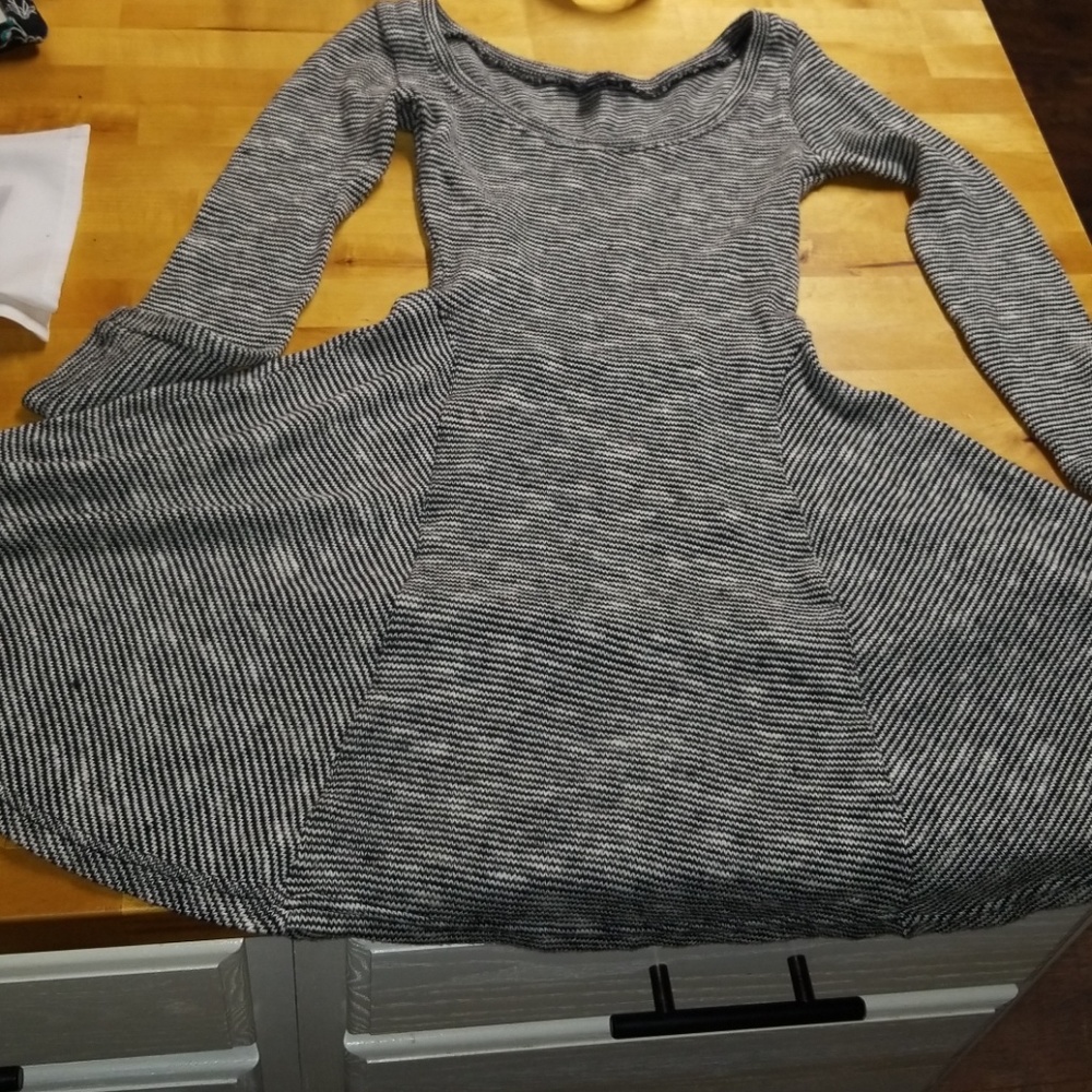 AEO striped fit and flare dress